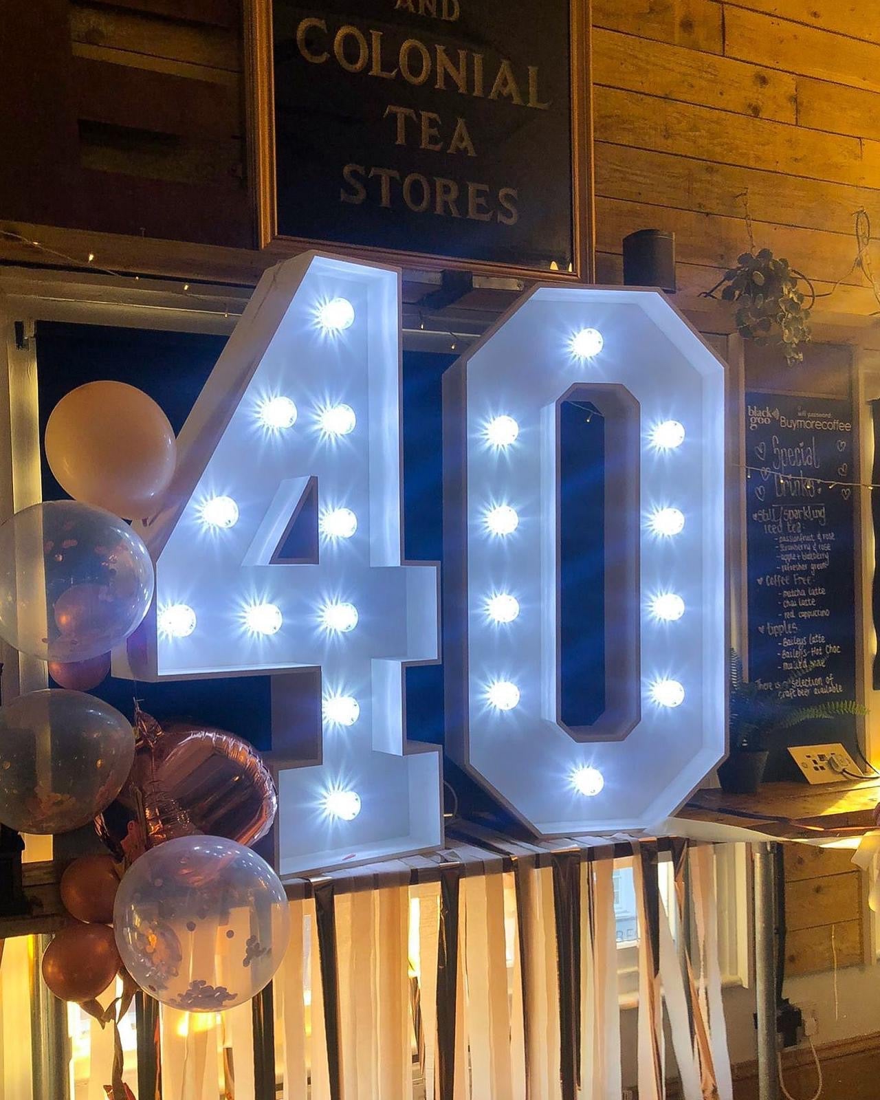 4ft MDF Wooden Marquee Large LED Numbers