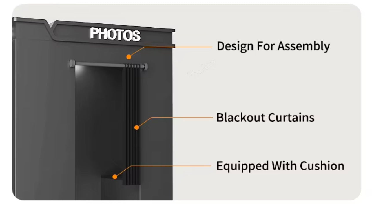 Enclosed Original Photobooth With Payment System Selfie Booth