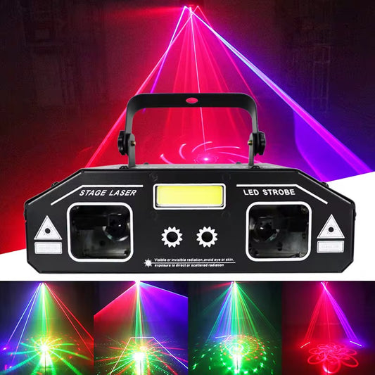 Double Heads Laser 3 in 1 Strobe Lights DJ