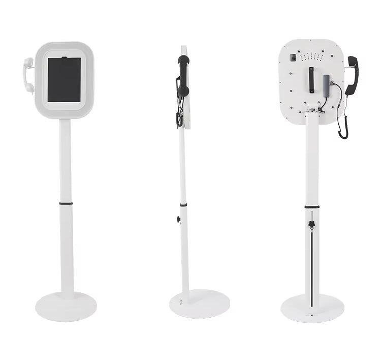 iPad Telephone Stand Audio Video Guestbook Selfie Pod on a white background