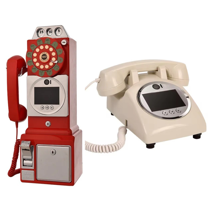 Audio Video Guestbook Telephone Vintage Turntable Large