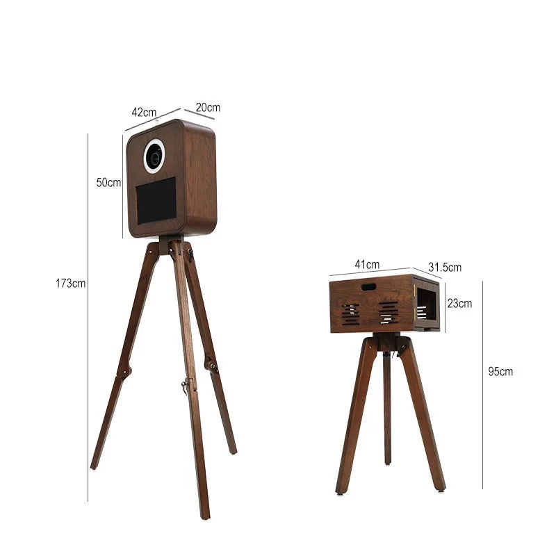 Wooden Oak DSLR Selfie Pod Photobooth With Stand