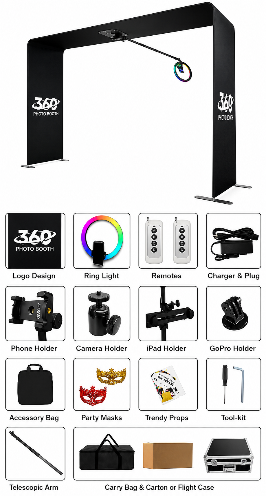 Sky Overhead 360 PhotoBooth Framed Enclosure