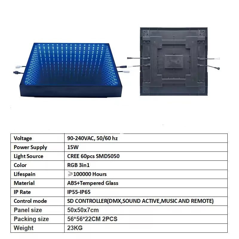 Infinity Glass LED Dance Floor