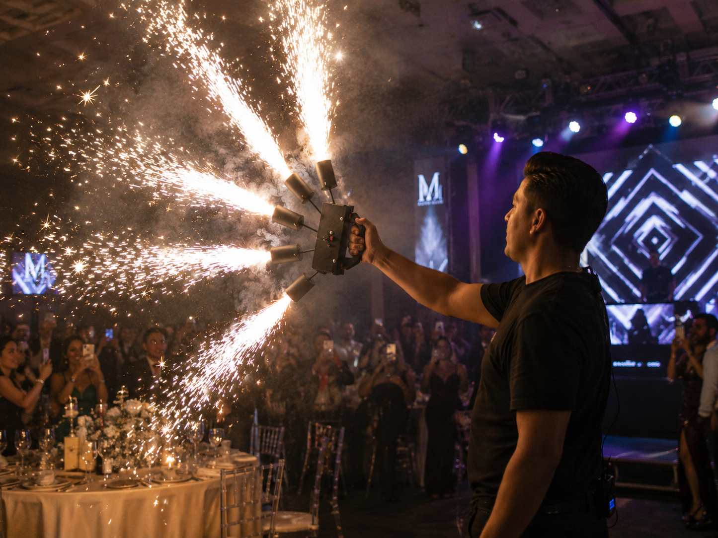 Multi Head Handheld Cold Sparks Gun
