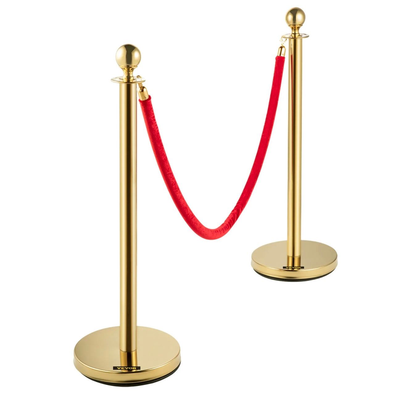 Gold Crowd Control Barriers Posts Stanchions