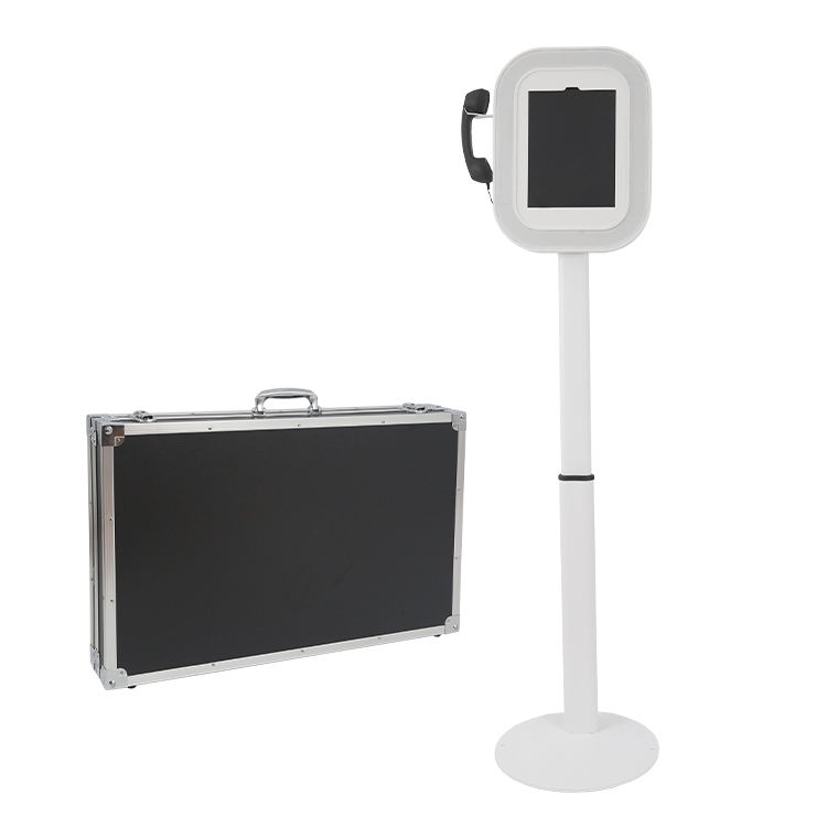 iPad Telephone Stand Audio Video Guestbook Selfie Pod with flight case