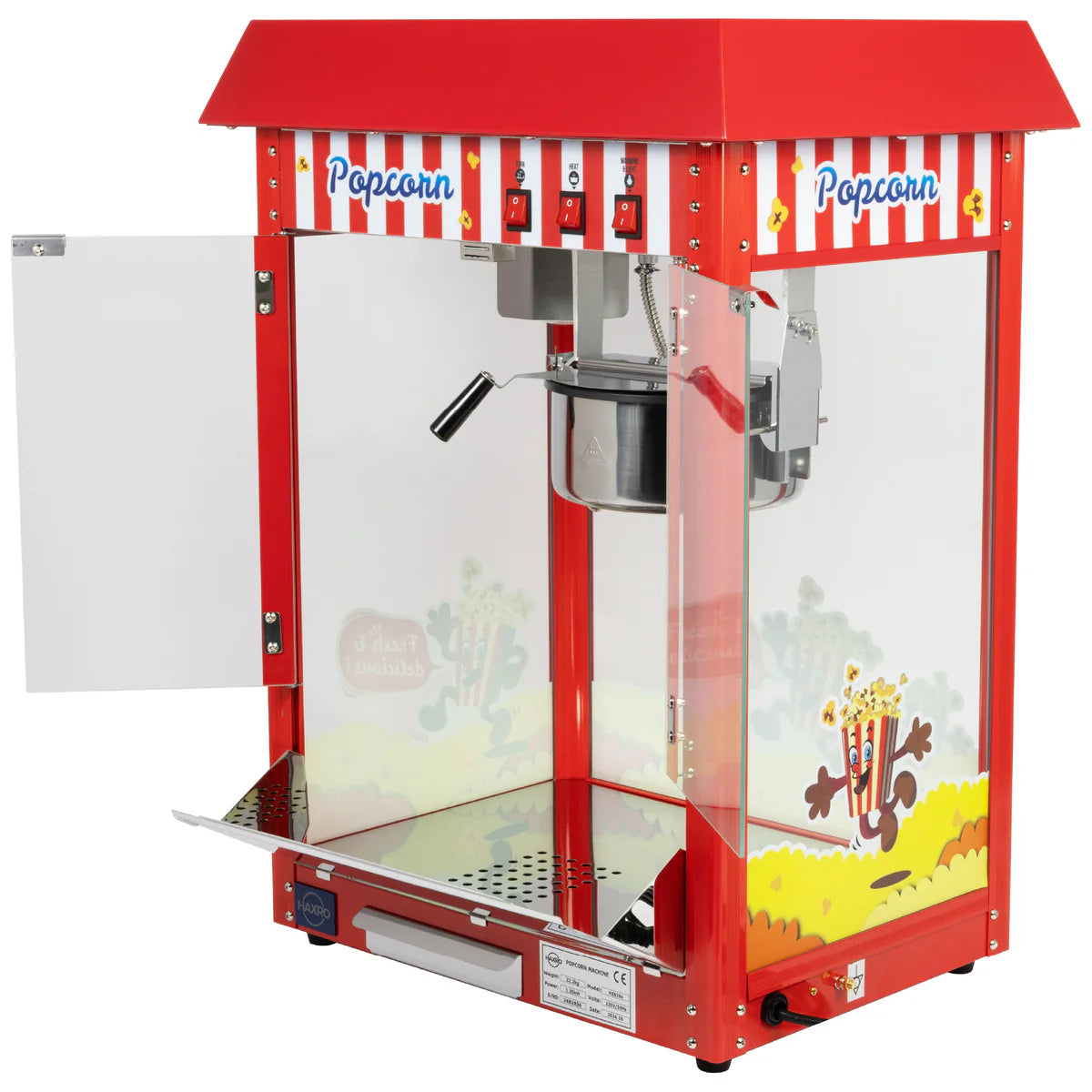 Popcorn Maker Machine Red Rectangle Commercial Popcorn Maker Machine Red | Event Catering – CC5 Visuals