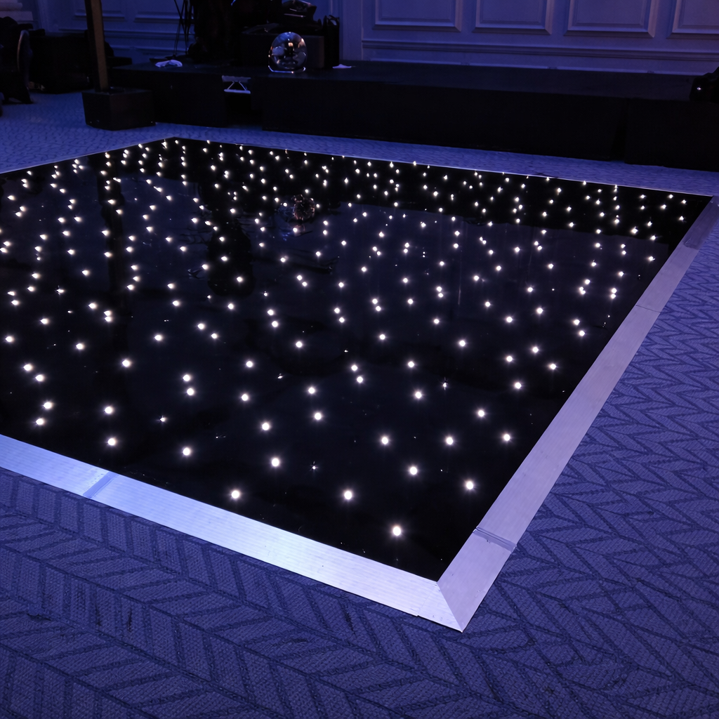 Black Starlit LED Dance Floor 