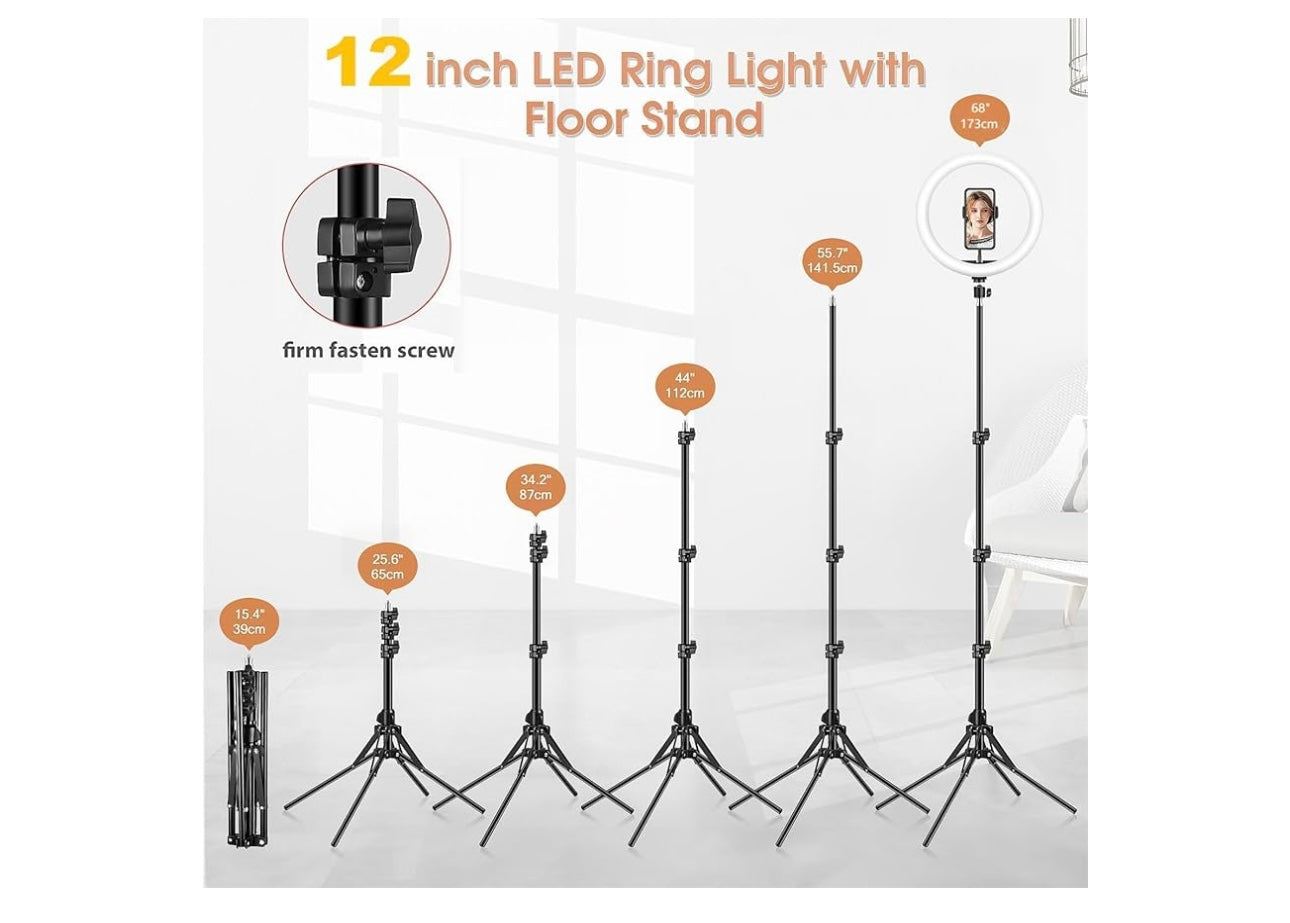 12” RGB LED Ring Light With Stand