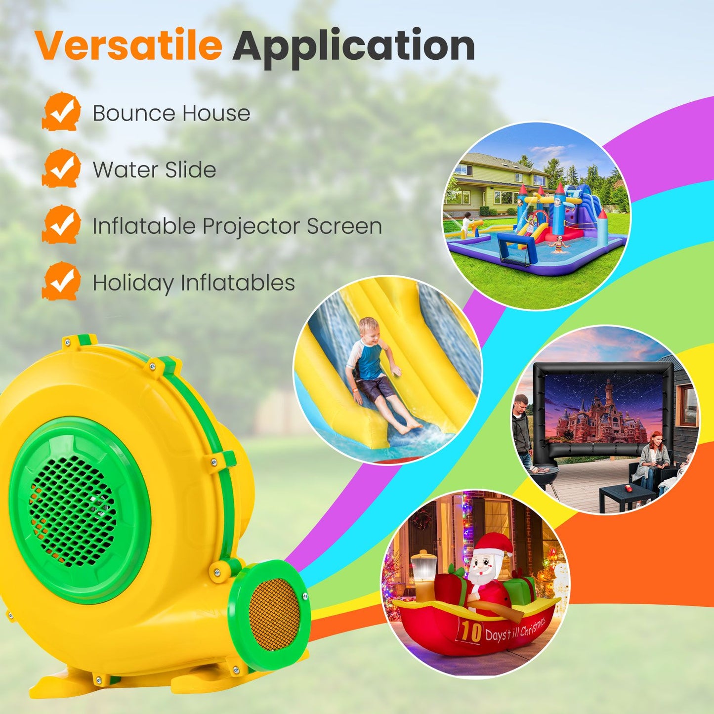 Inflatable Air Blower for Bouncy Castle Bubble House