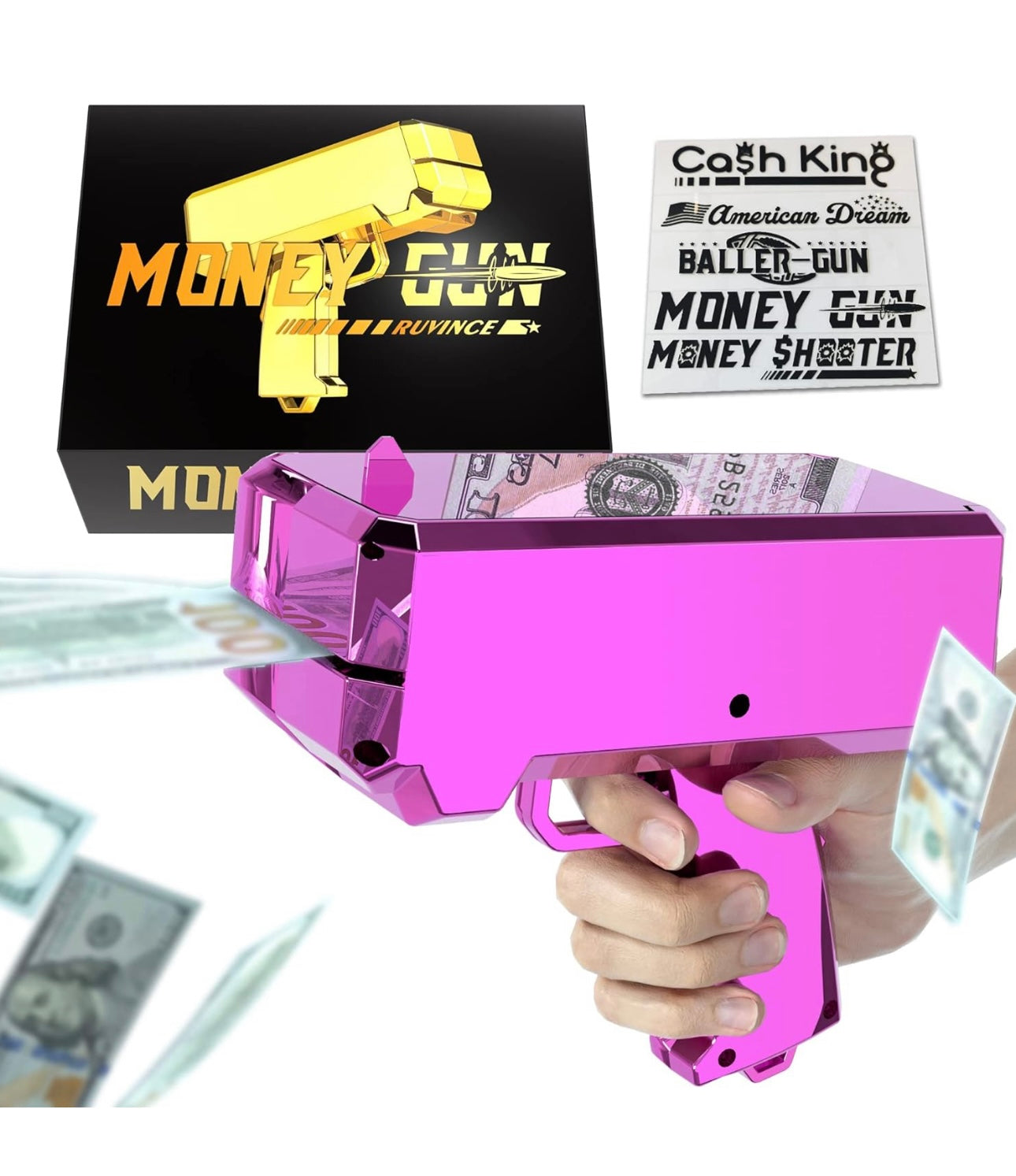 Money Gun With Cash Various Colours