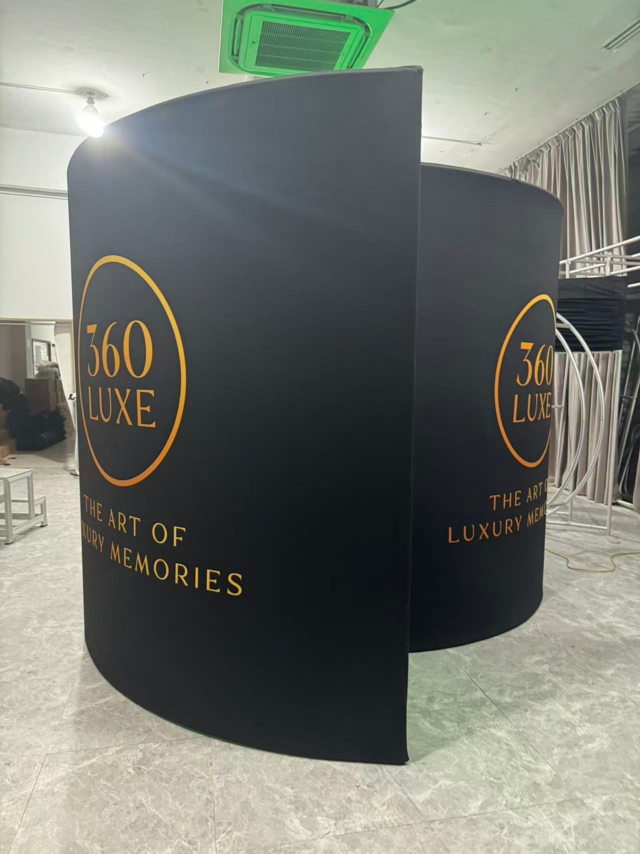 Spiral Led Photobooth Enclosure Backdrop