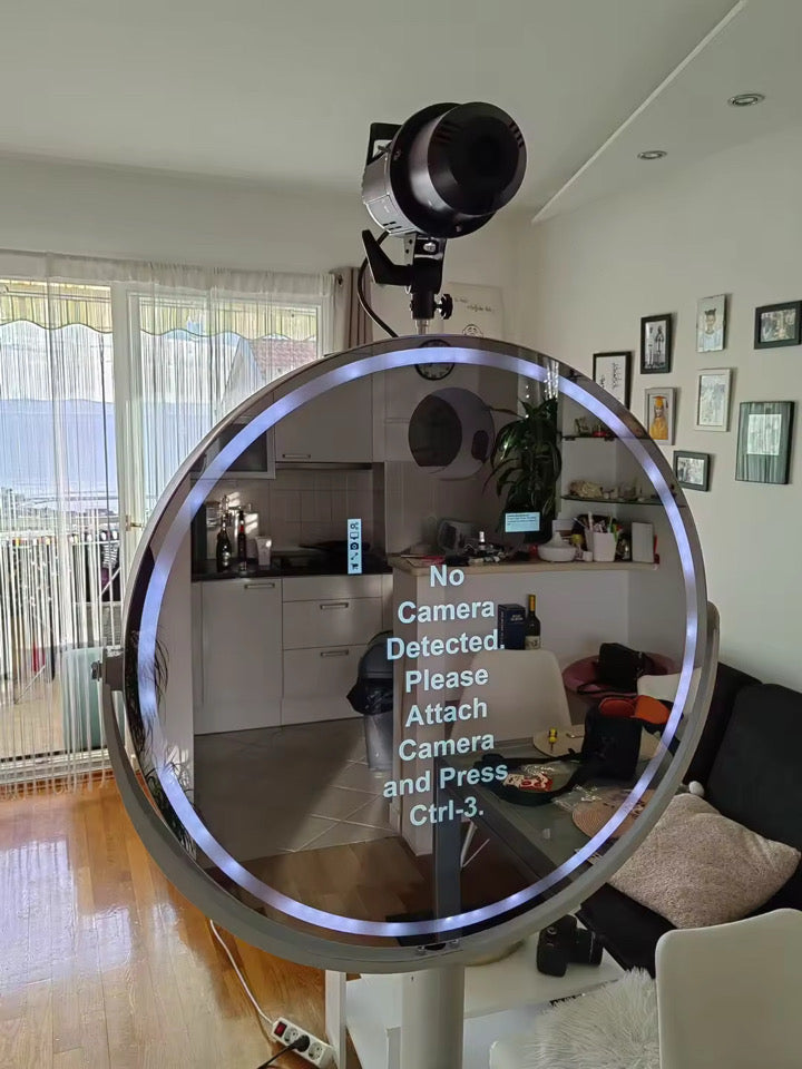 Round Magic Mirror DSLR Selfie Pod Photobooth