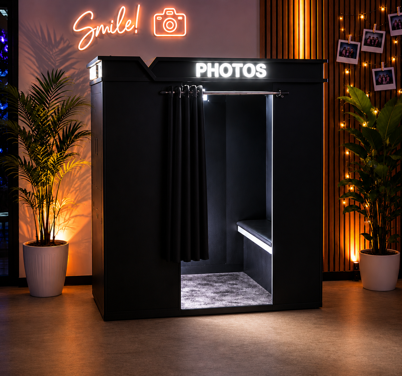 Enclosed Original Photobooth With Payment System Selfie Booth