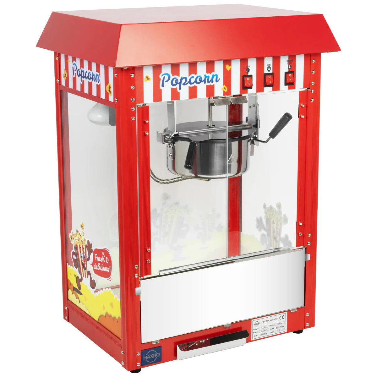 Popcorn Maker Machine Red Rectangle Commercial Popcorn Maker Machine Red | Event Catering – CC5 Visuals