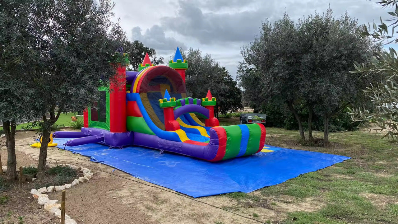 Large Multicolour Bouncy Castle With 2 Slides & Ball Pit