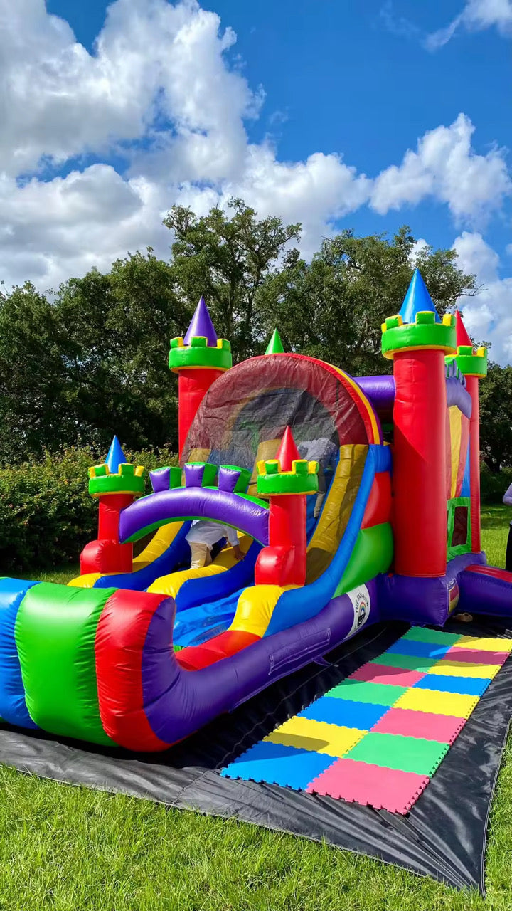 Large Multicolour Bouncy Castle With 2 Slides & Ball Pit