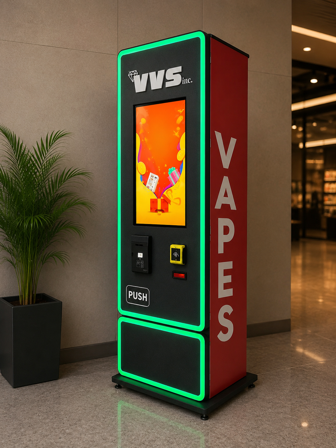 LED 32" Touchscreen Vending Machine Alcohol Snacks Vape