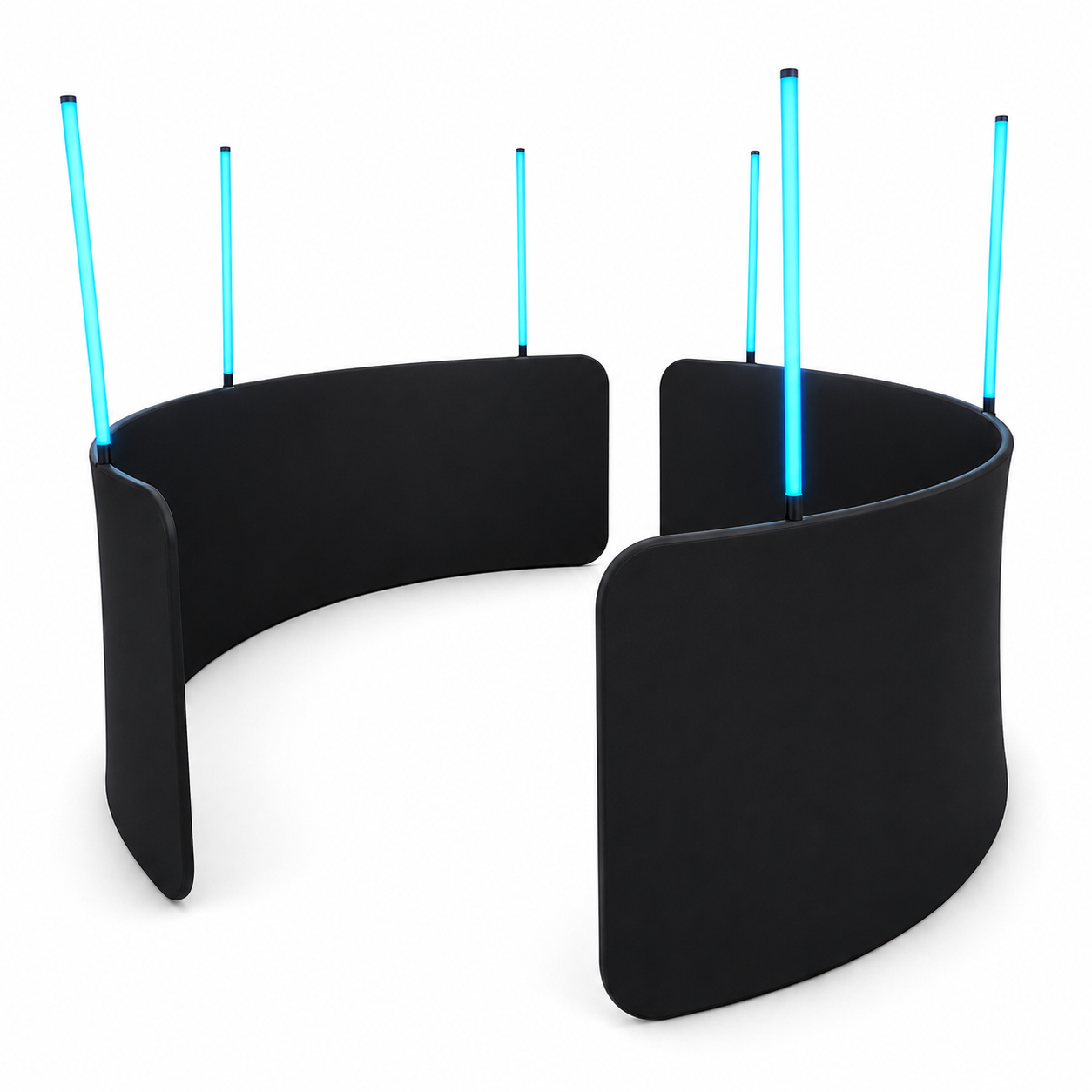 2 Piece LED Photobooth Enclosure With Overhead Backdrop