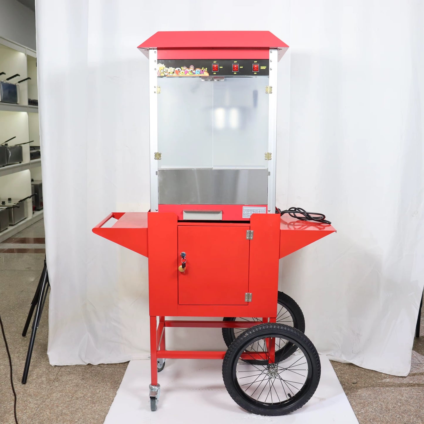 Commercial Popcorn Maker Machine & Cart