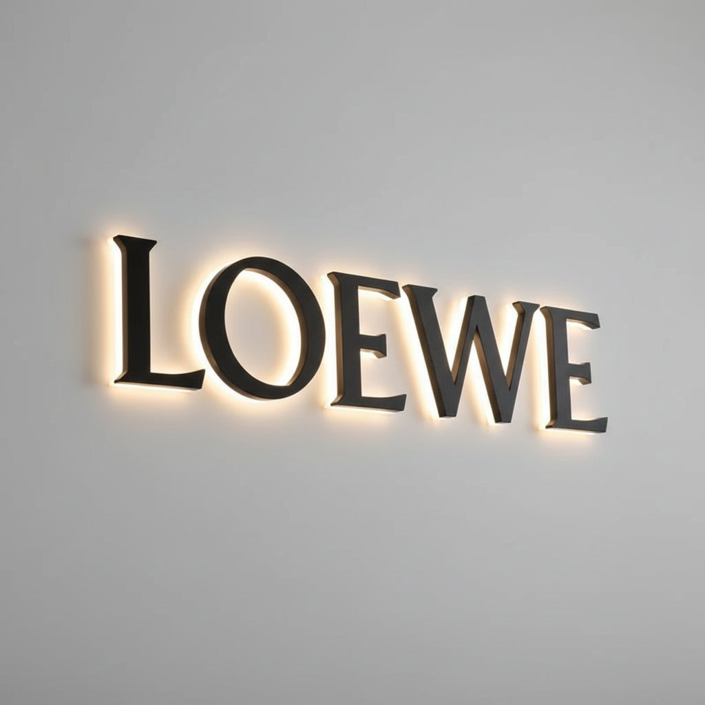 Loewe Sign Large Storefront Signs LED Lights | Business Signage – CC5 Visuals