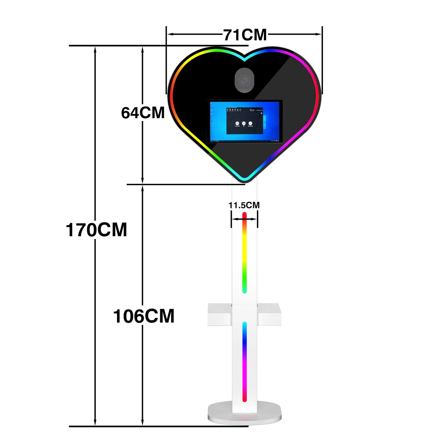 Heart Magic Mirror DSLR Selfie Pod Photobooth