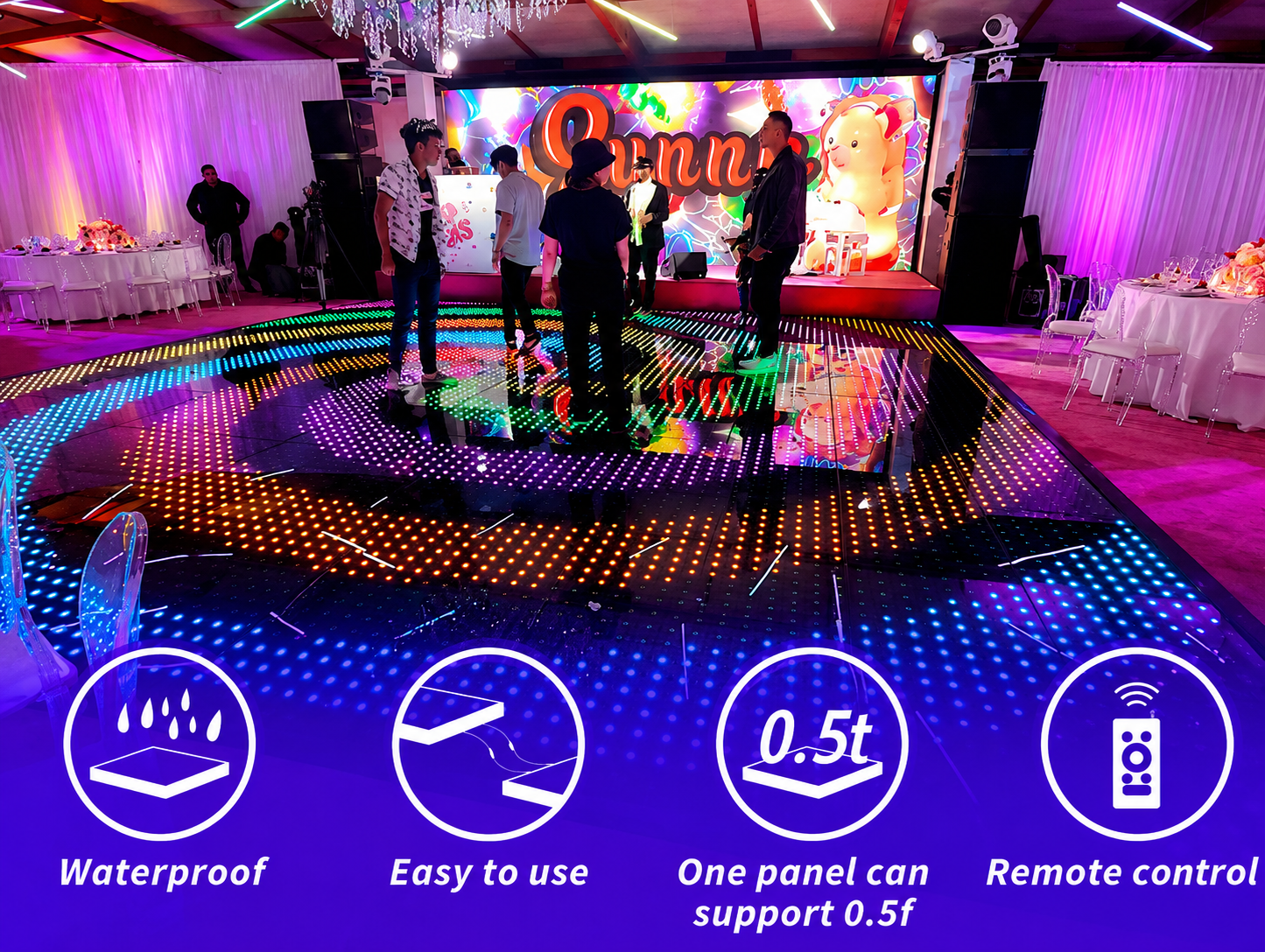 Digital LED Glass Dance Floor