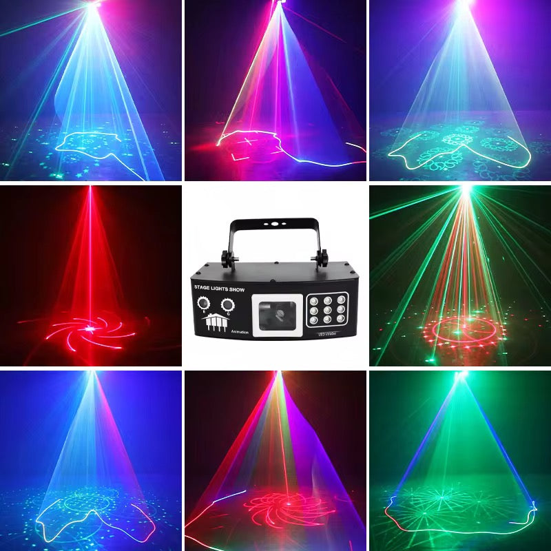 4 In 1 3D Animated Laser DJ Lights