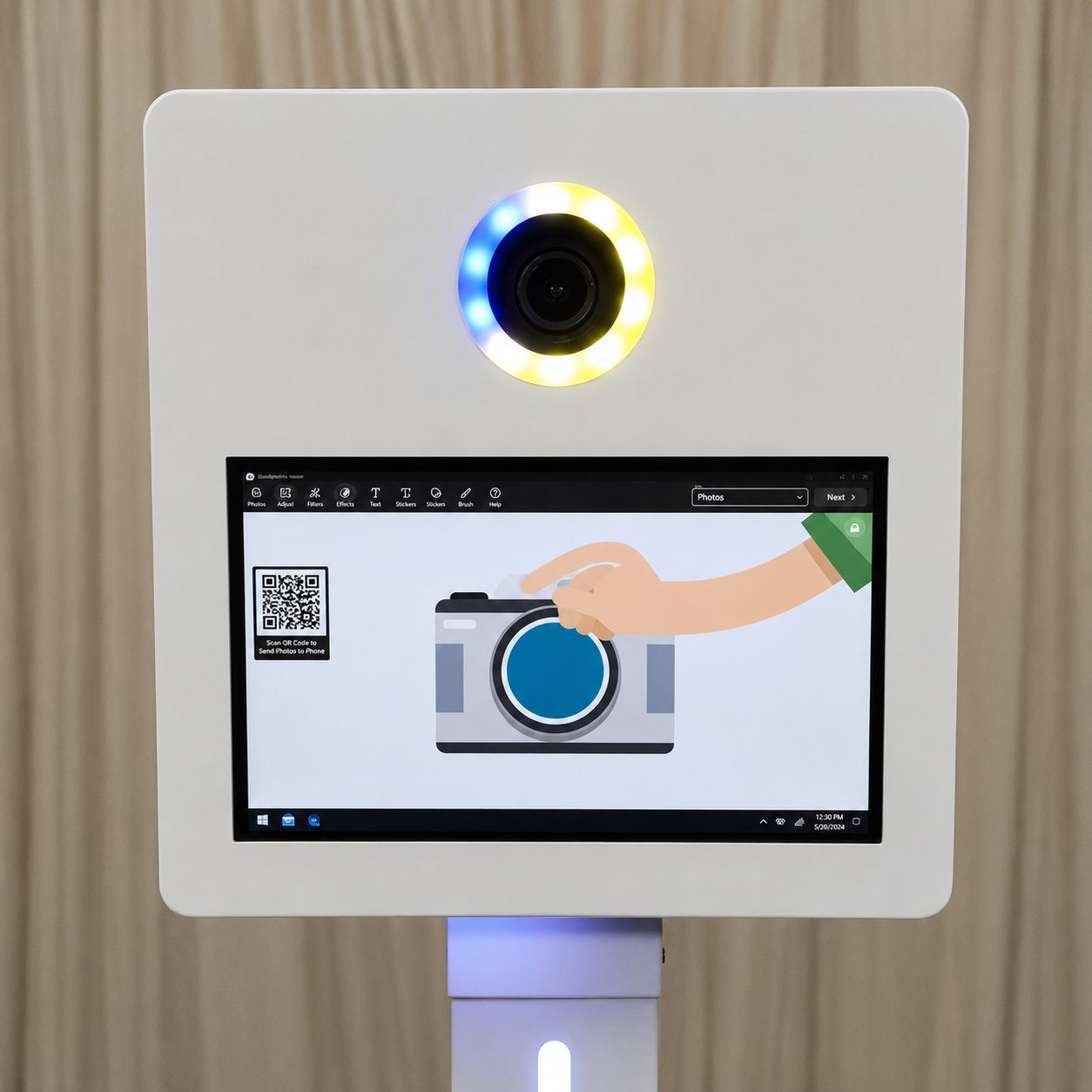 Metal LED DSLR Selfie Pod Photobooth Windows