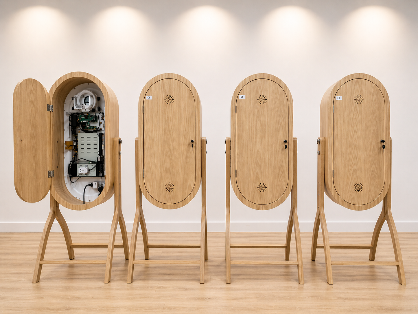 Row Vintage Wooden Magic Mirror DSLR LED Photobooth