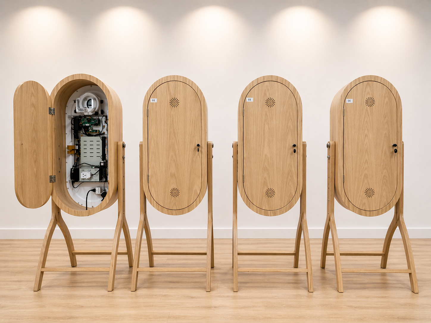 Row Vintage Wooden Magic Mirror DSLR LED Photobooth