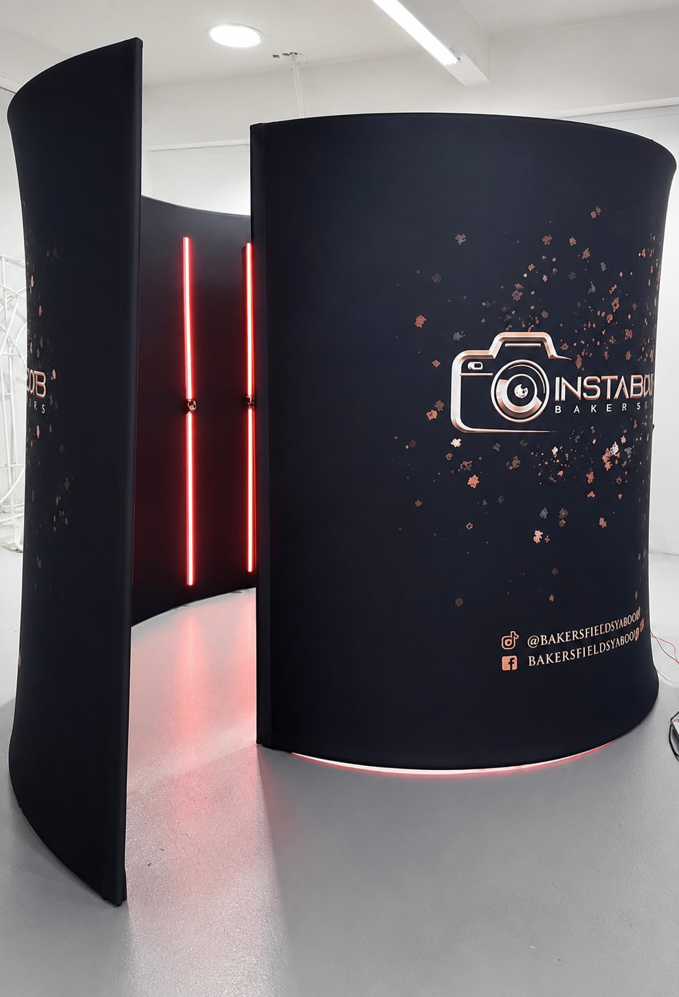 Spiral Led Photobooth Enclosure Backdrop