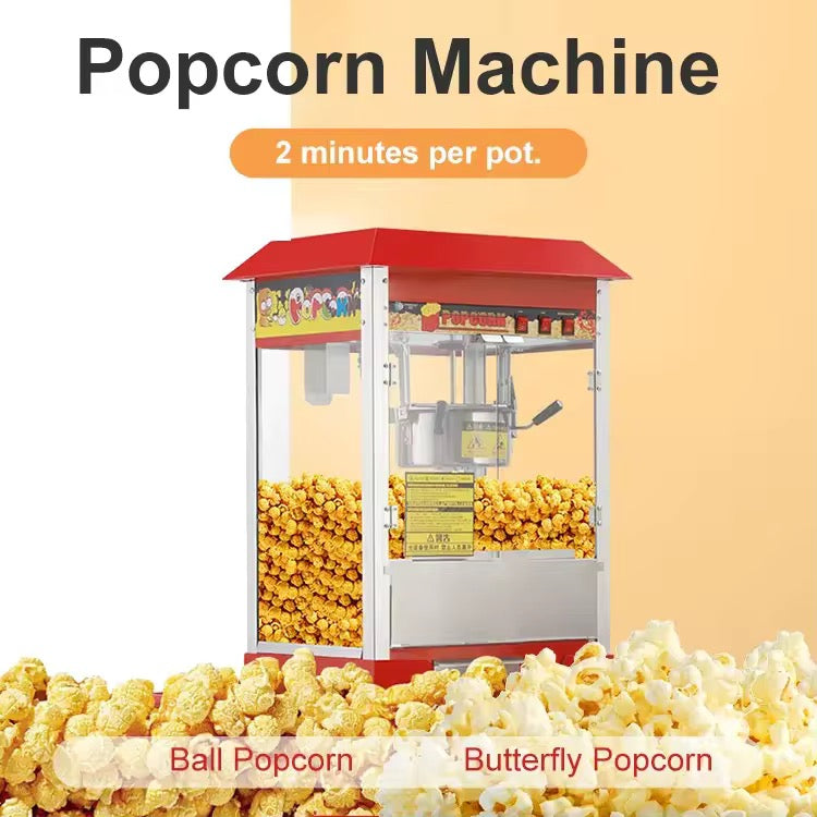 Commercial Popcorn Maker Machine & Cart