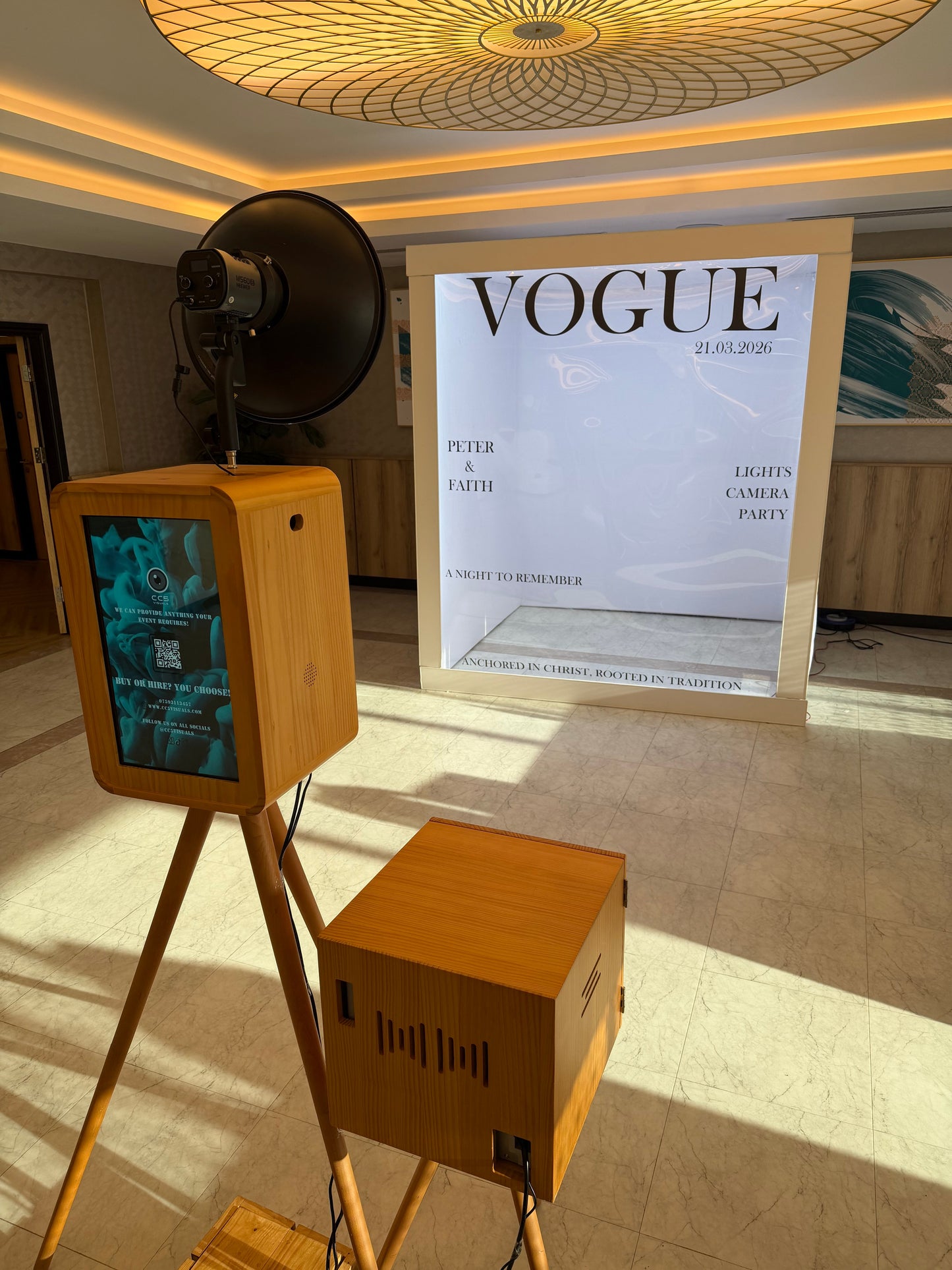 Photobooth Wooden Printer Stand For Various Printers