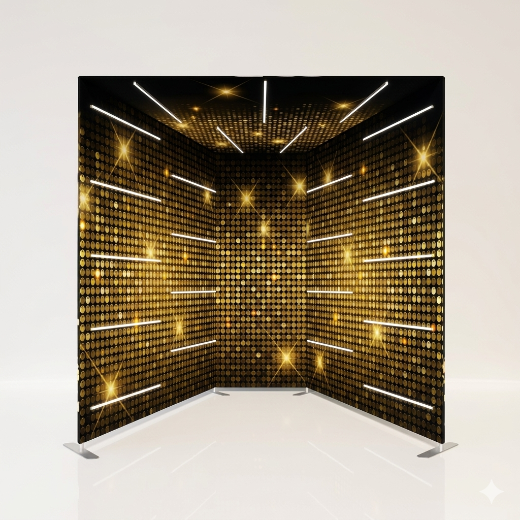Vogue Tunnel LED Photobooth Backdrop Enclosure Backdrop