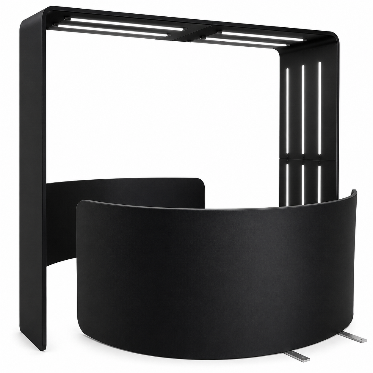 2 Piece LED Photobooth Enclosure With Overhead Backdrop