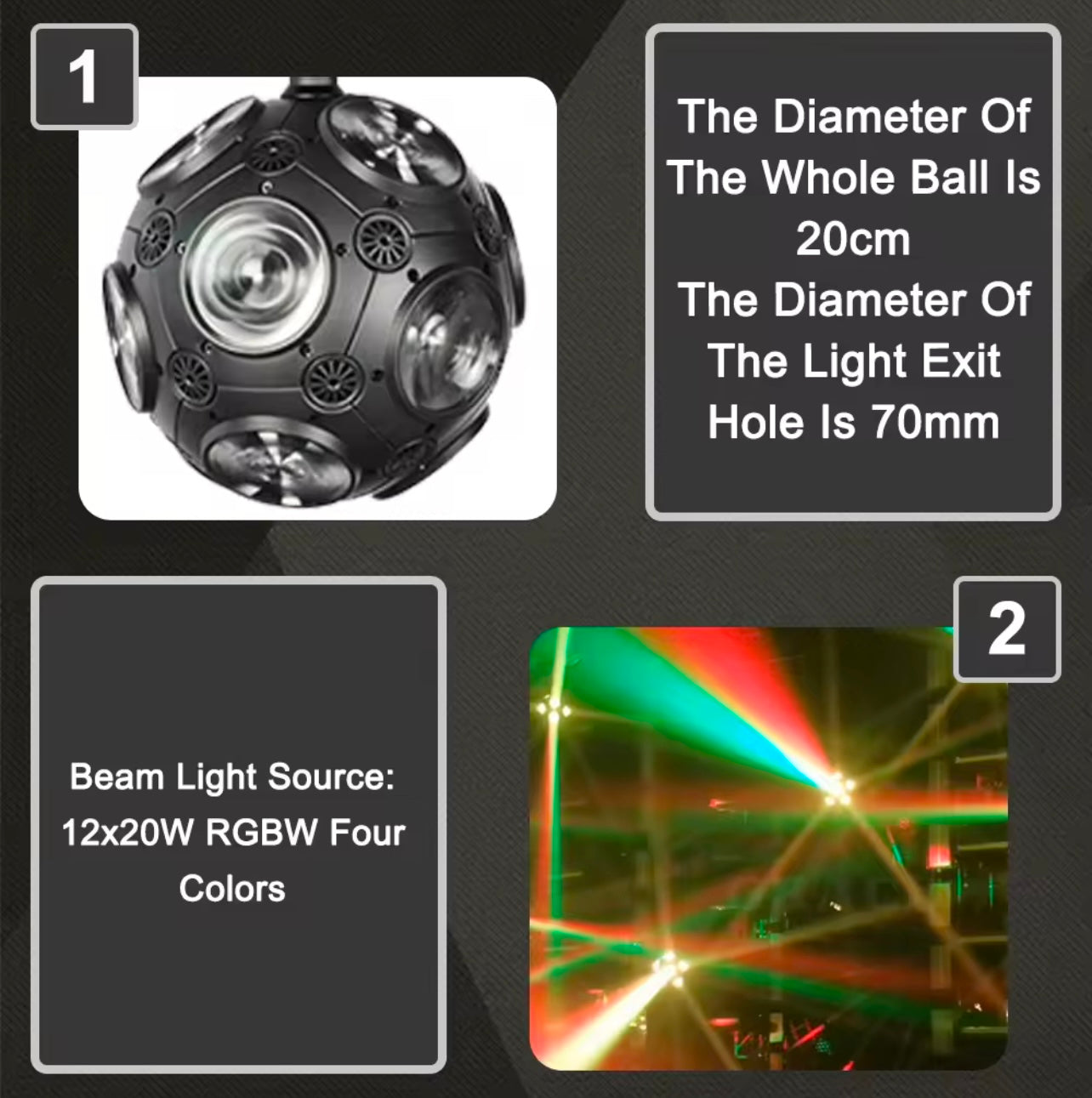 Professional Hanging Ball Strobe Light