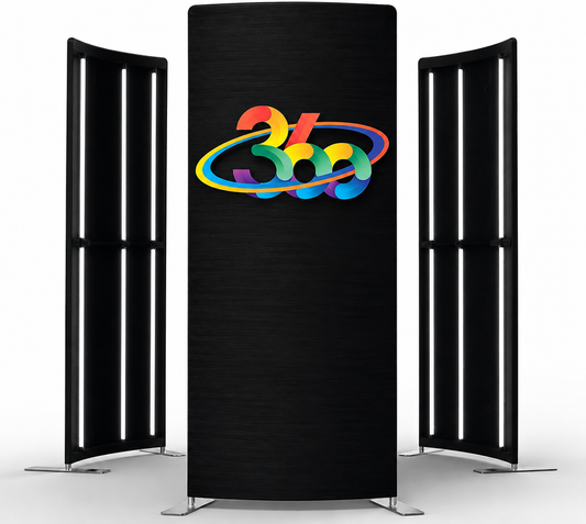 3 Piece LED Photobooth Enclosure Backdrop