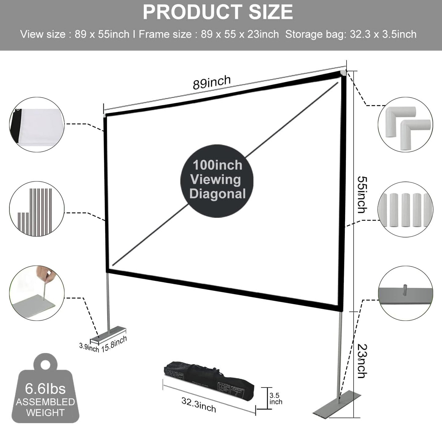 Projector Screen with Stand