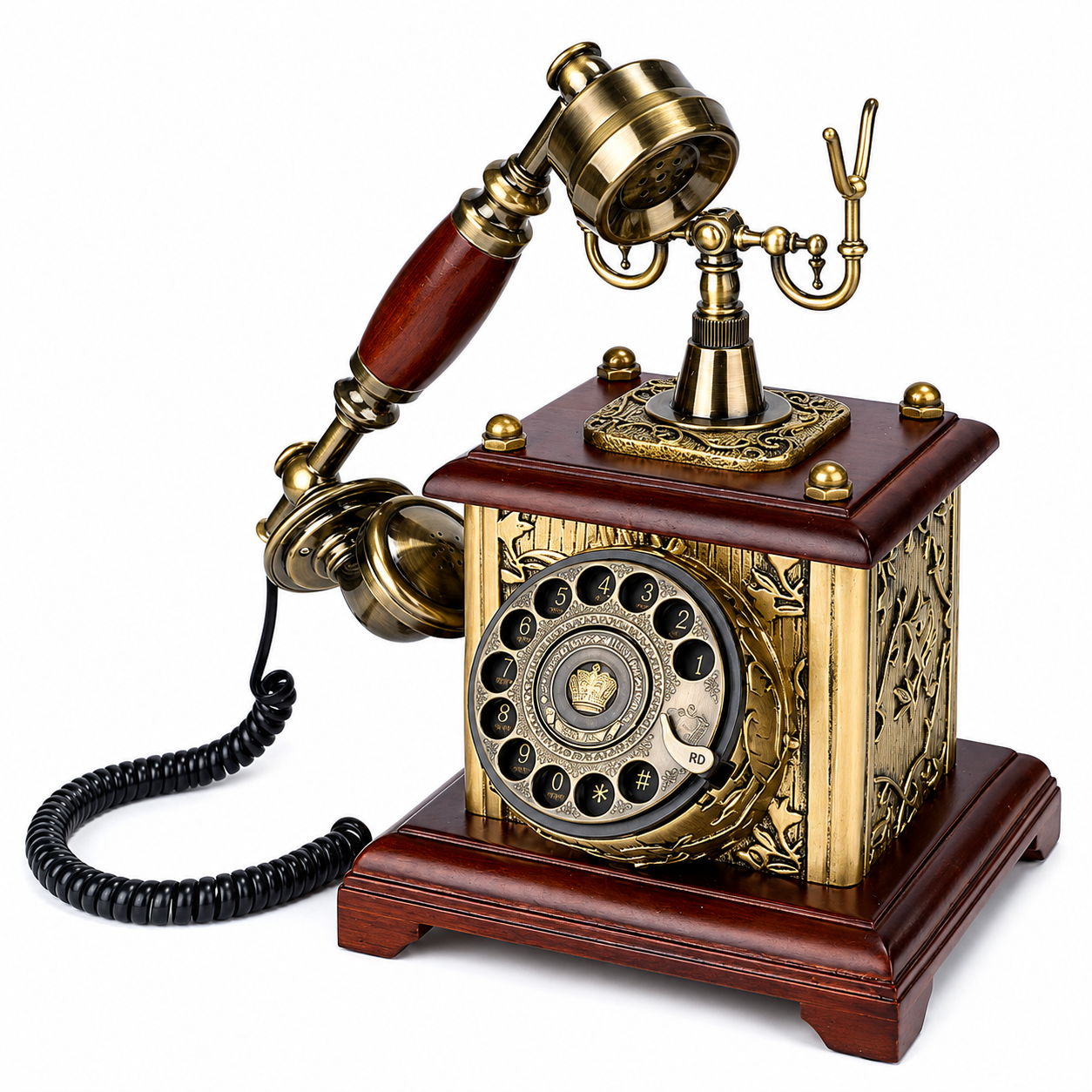 Bronze Audio Guestbook Retro Telephone Vintage Turntable