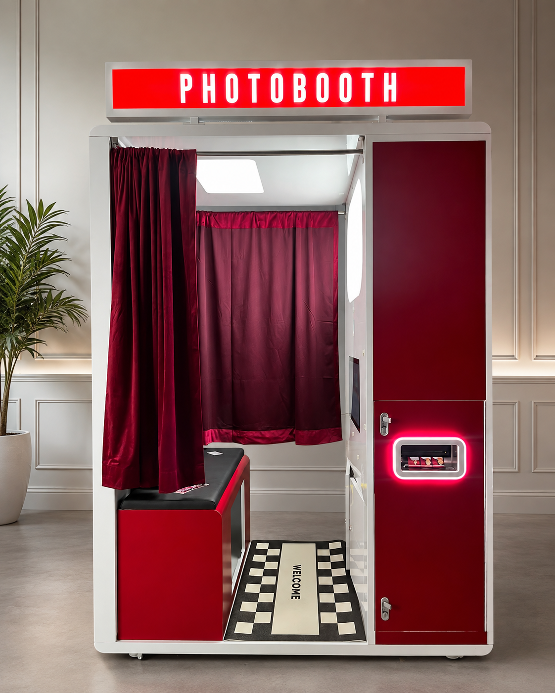 Enclosed Photo Booth With Card Reader Selfie Booth