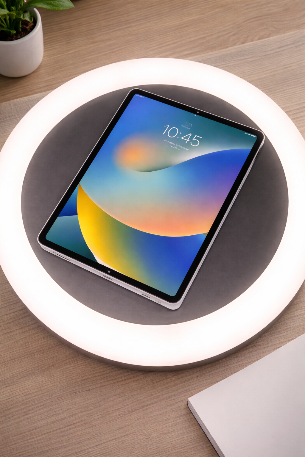 Roamer IPad Photobooth LED Ring Light with an ipad