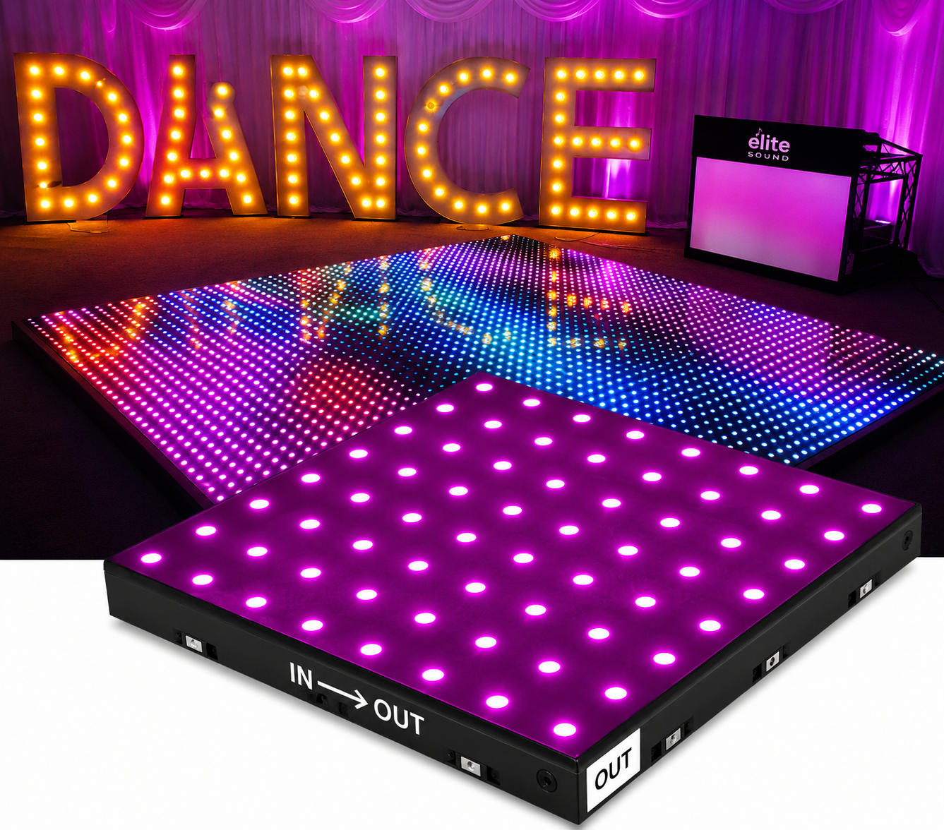 Digital LED Glass Dance Floor