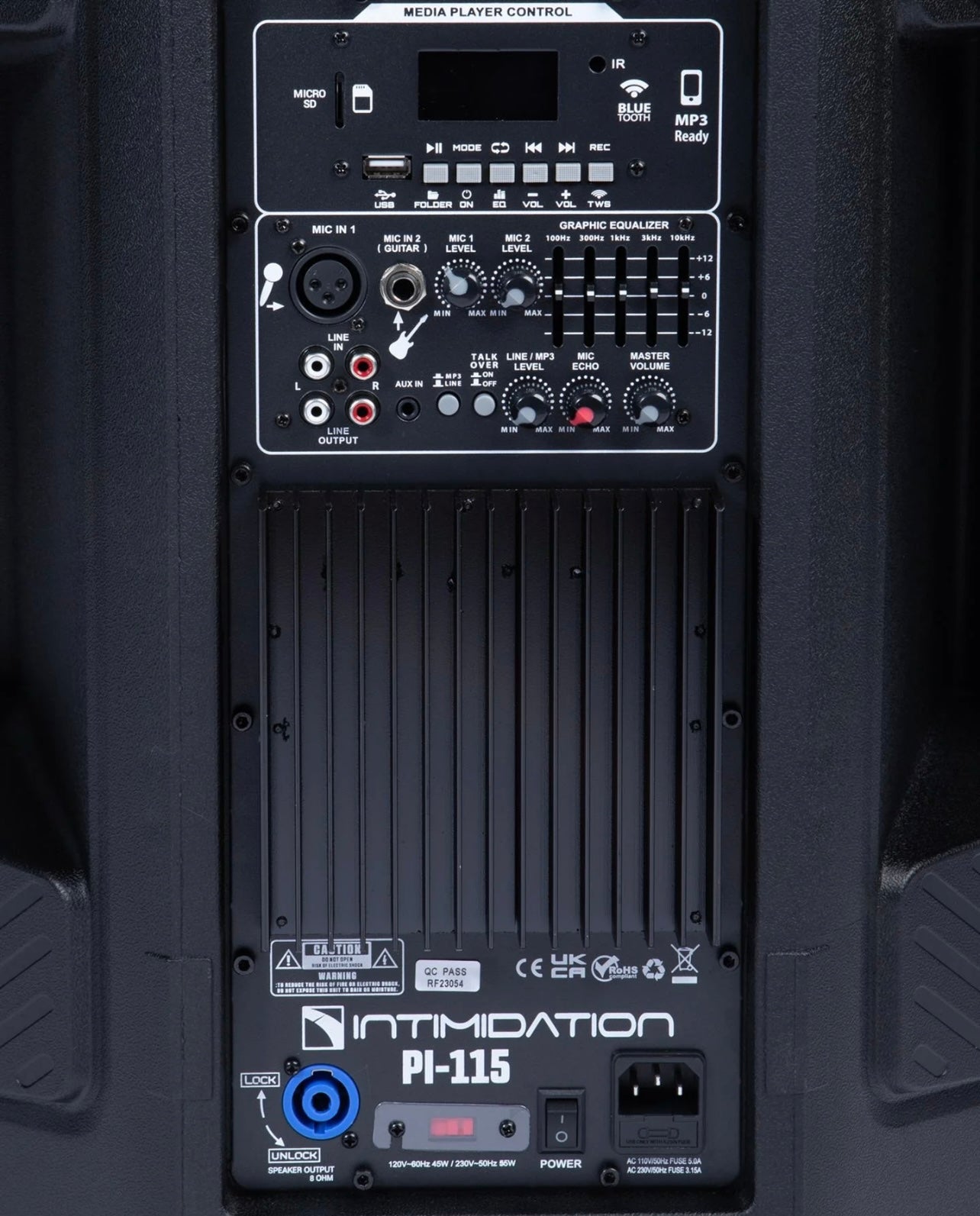 Intimidation PI-115 MK3 15" 800W Bluetooth Active PA Speaker