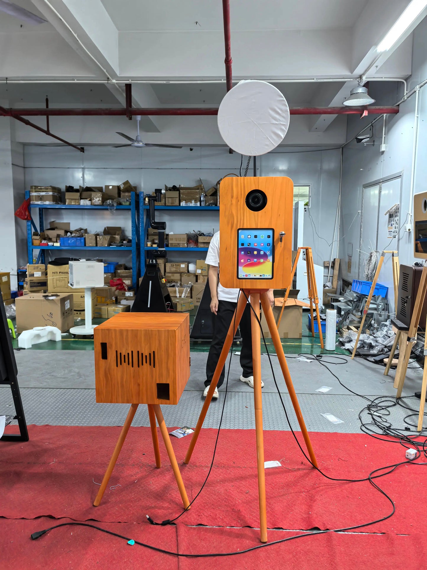 Wooden DSLR & iPad Selfie Pod Windows Photobooth