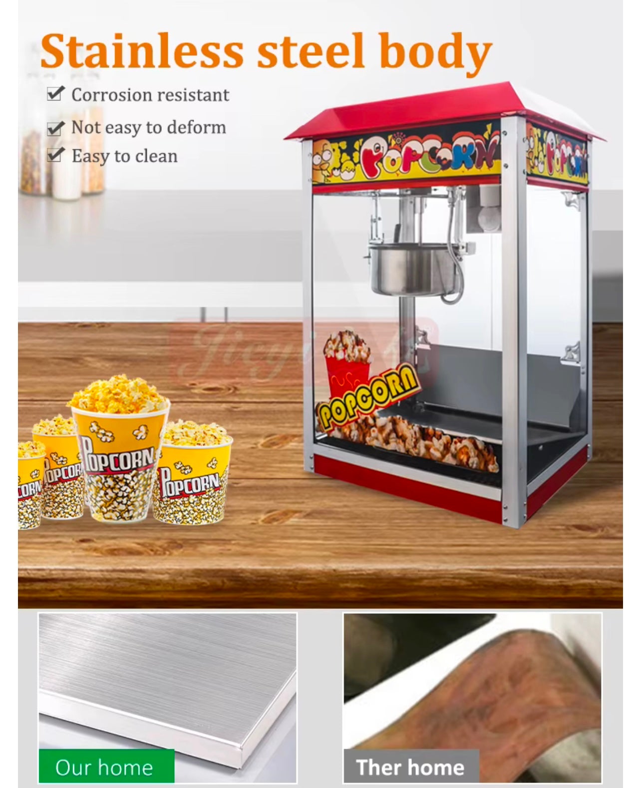 Commercial Popcorn Maker Machine & Cart