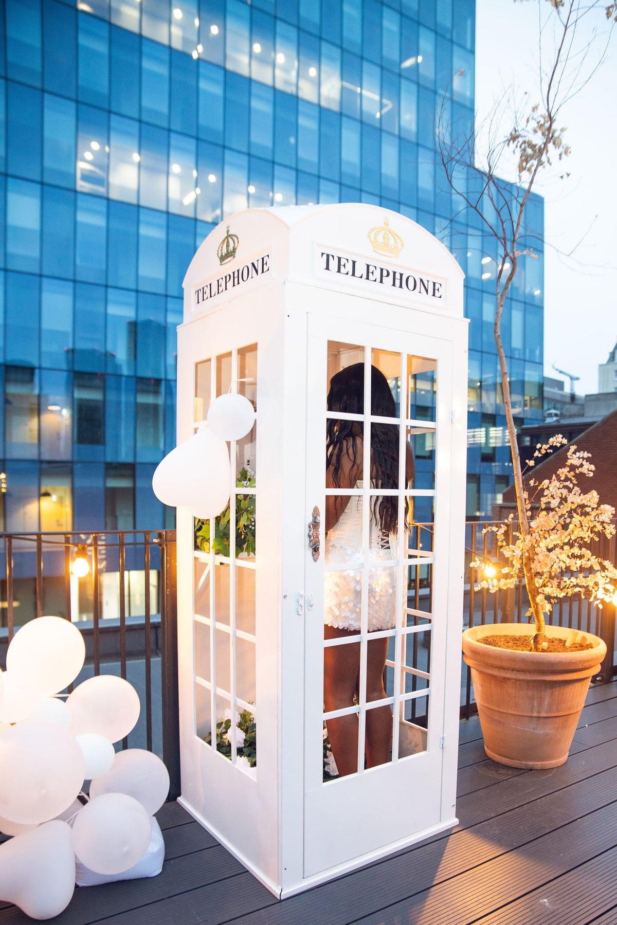 Metal Enclosed Telephone Box For Audio Guestbook British Vintage