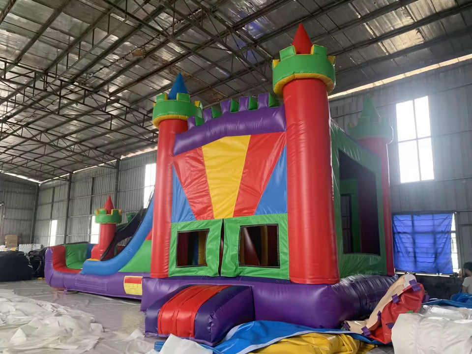 Large Multicolour Bouncy Castle With 2 Slides & Ball Pit