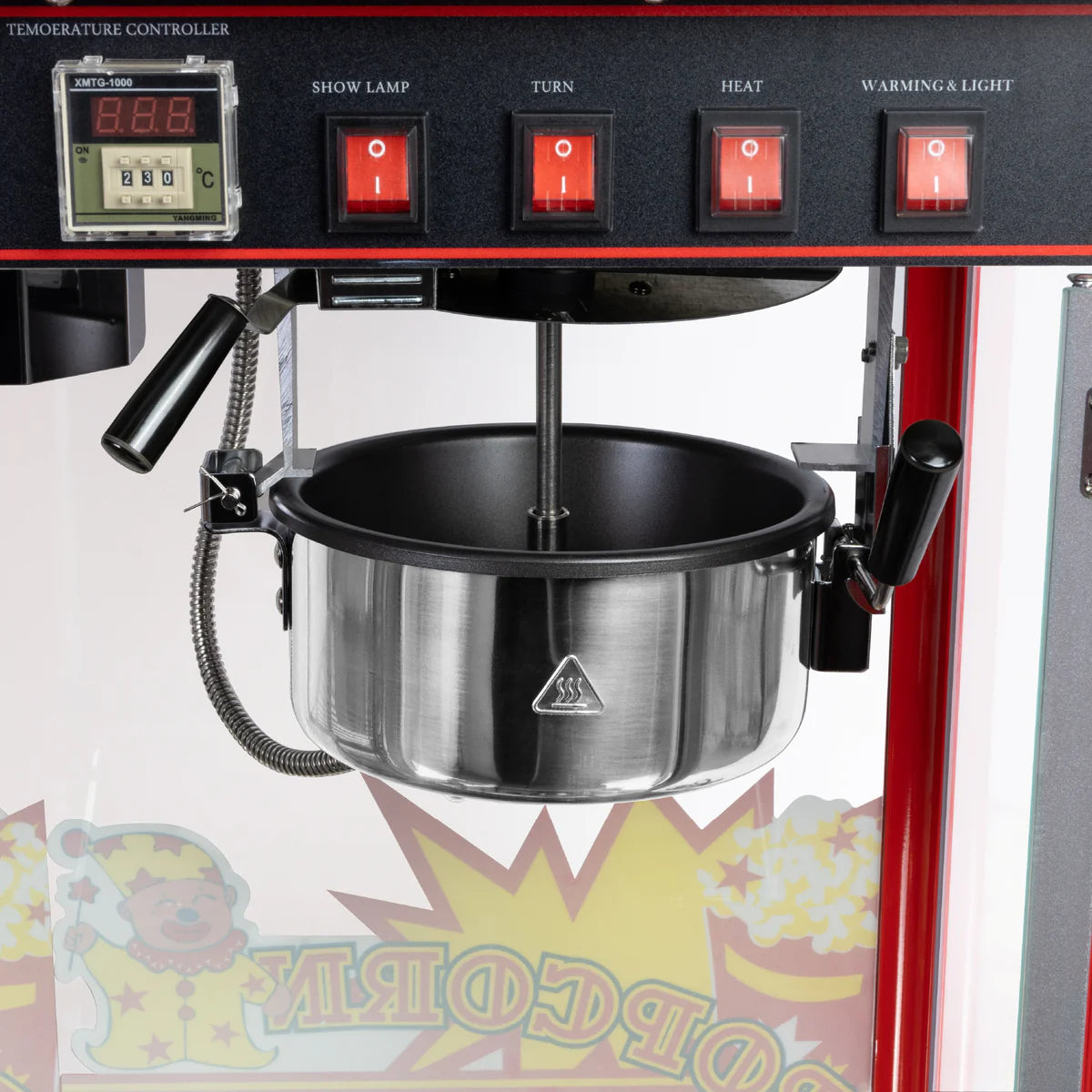 Commercial Popcorn Maker Machine & Storage Red